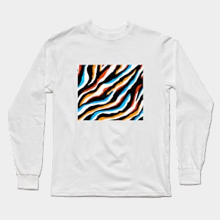 Zebra Print Pattern Long Sleeve T-Shirt